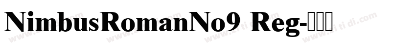 NimbusRomanNo9 Reg字体转换